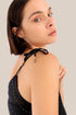 Printed short top with thin adjustable straps